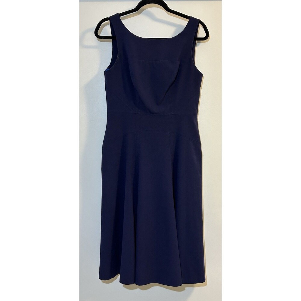Marc New York Andrew Marc Fit & Flare Dress Sz 6 Womans Blue Sleeveless Stretch